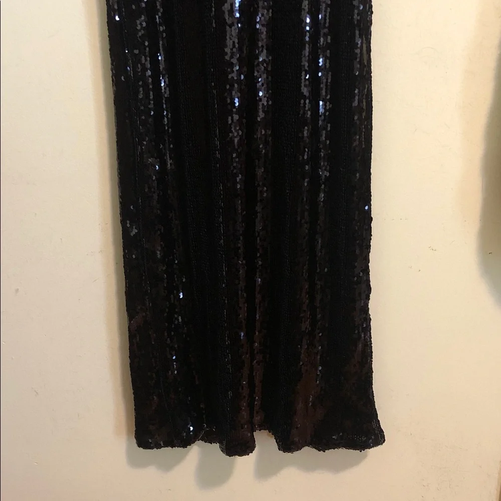 Lulu's Black Sequin Strapless Prom Dress - Picture 9 of 10